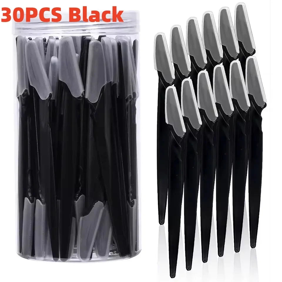 Eyebrow Trimmer & Face Razor for Women – Portable Hair Removal Blade, 5 to 40 Pcs