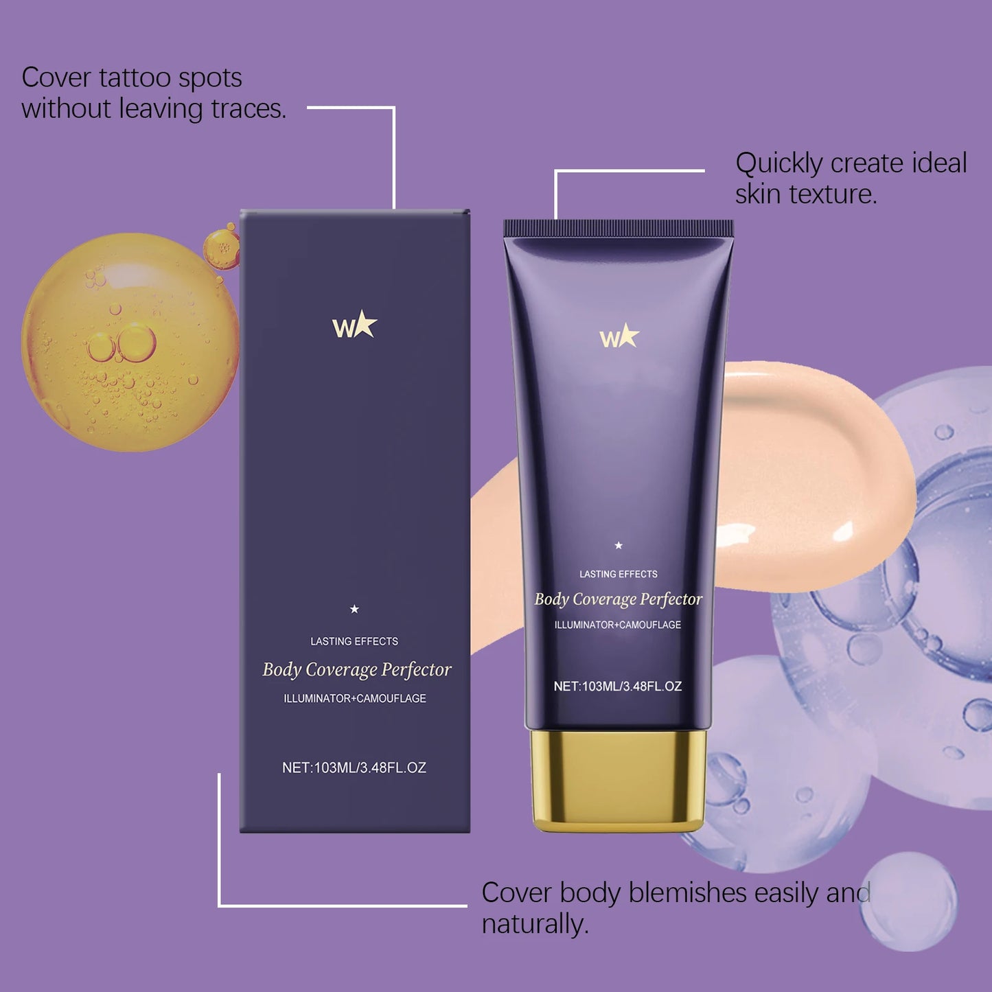 Tattoo Cover Concealer – Long-Lasting Waterproof Matte Full Coverage Body Makeup Foundation (103ml)