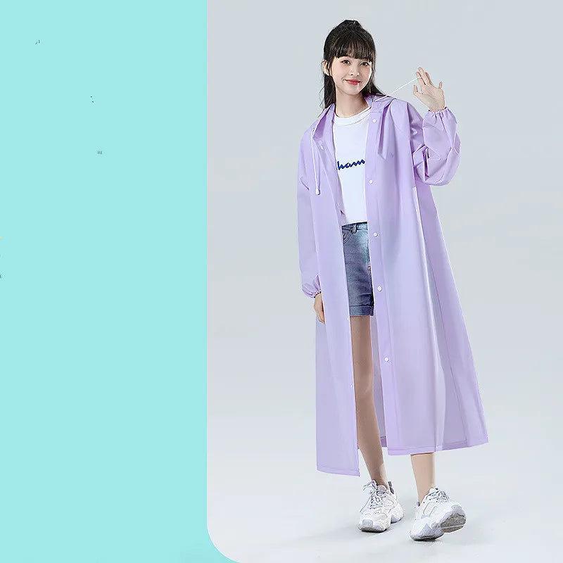 Reusable Hooded Rain Poncho – Waterproof & Spill-Proof for Men and Women