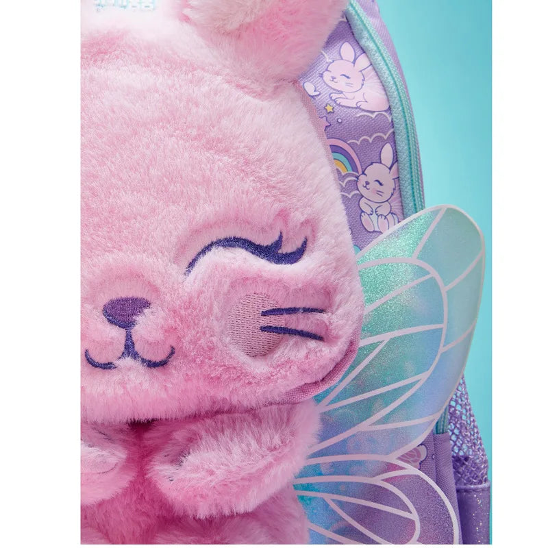 Australian Angel Rabbit Kids Backpack – Cute Cartoon School Bag for Primary Students | Lightweight, Outdoor Leisure Bag, Ideal Christmas Gift