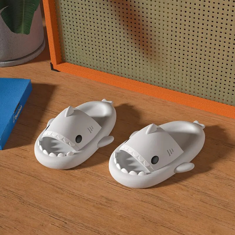 Shark Slippers – Soft Cloud Slides for Women & Men | Indoor/Outdoor EVA Mules | Beach & Bathroom Sandals