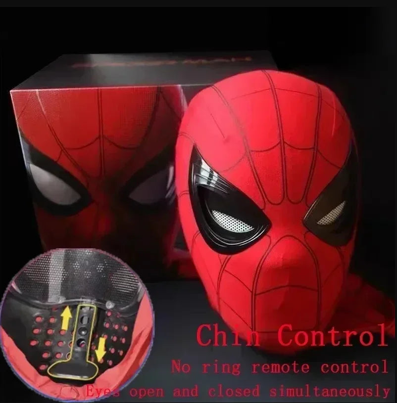 Marvel Miles Morales Spider-Man Moving Eyes Electronic Mask – 1:1 Cosplay Headgear with Remote Control