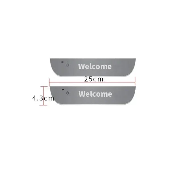 2/4PCS Car Door LED Logo Projector Lights – USB Rechargeable Wireless Welcome Courtesy Lights, Moving Illuminated Sill & Scuff Plate