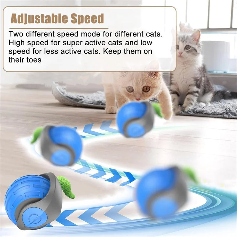 Smart Interactive Pet Toy Ball for Cats & Dogs, USB Rechargeable Automatic Rolling & Bouncing Ball