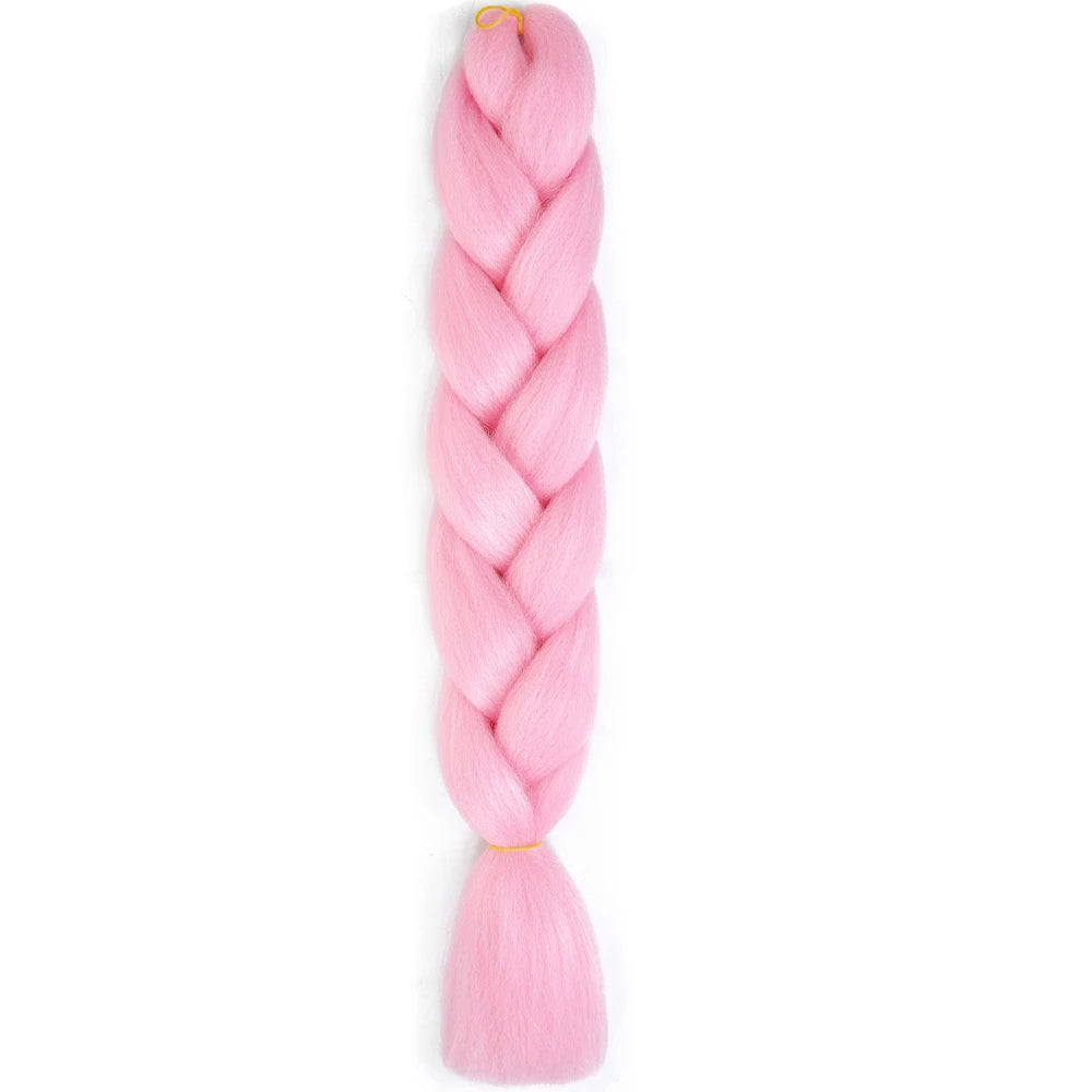 GlowStrands 24” Jumbo Braids for Kids & Adults – Ombre Kanekalon Hair Extensions, Easy Styling & Natural Feel