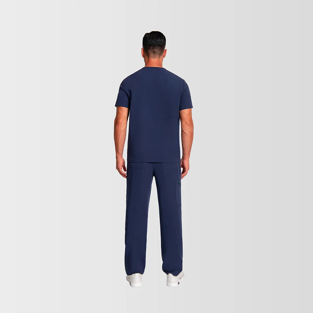 Men's Silver Ion Antibacterial Scrubs Set — Soft Stretch 2-Piece Medical Uniform