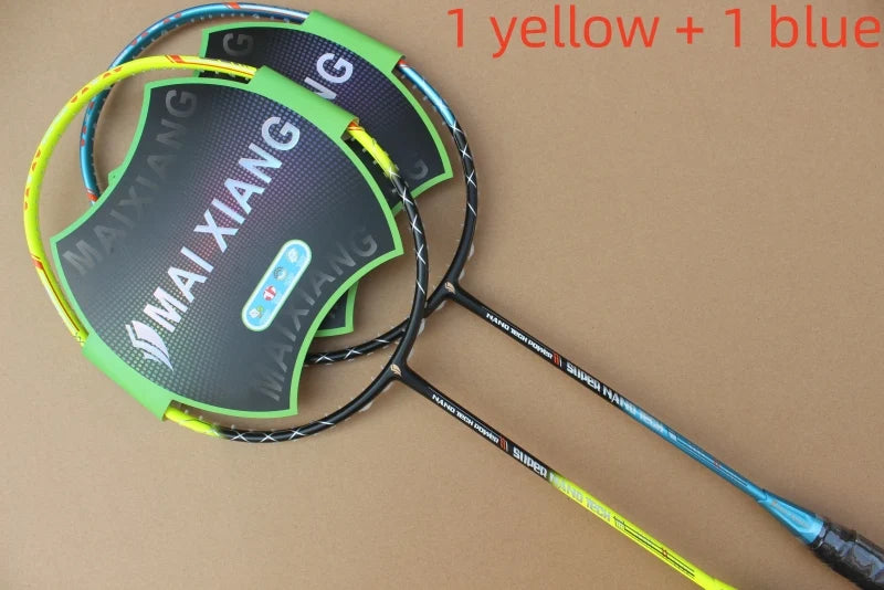 2PCS MAI XIANG-N11 Professional Badminton Rackets – 30 LBS Nano Carbon, High-End Offensive Racquets for Advanced Players