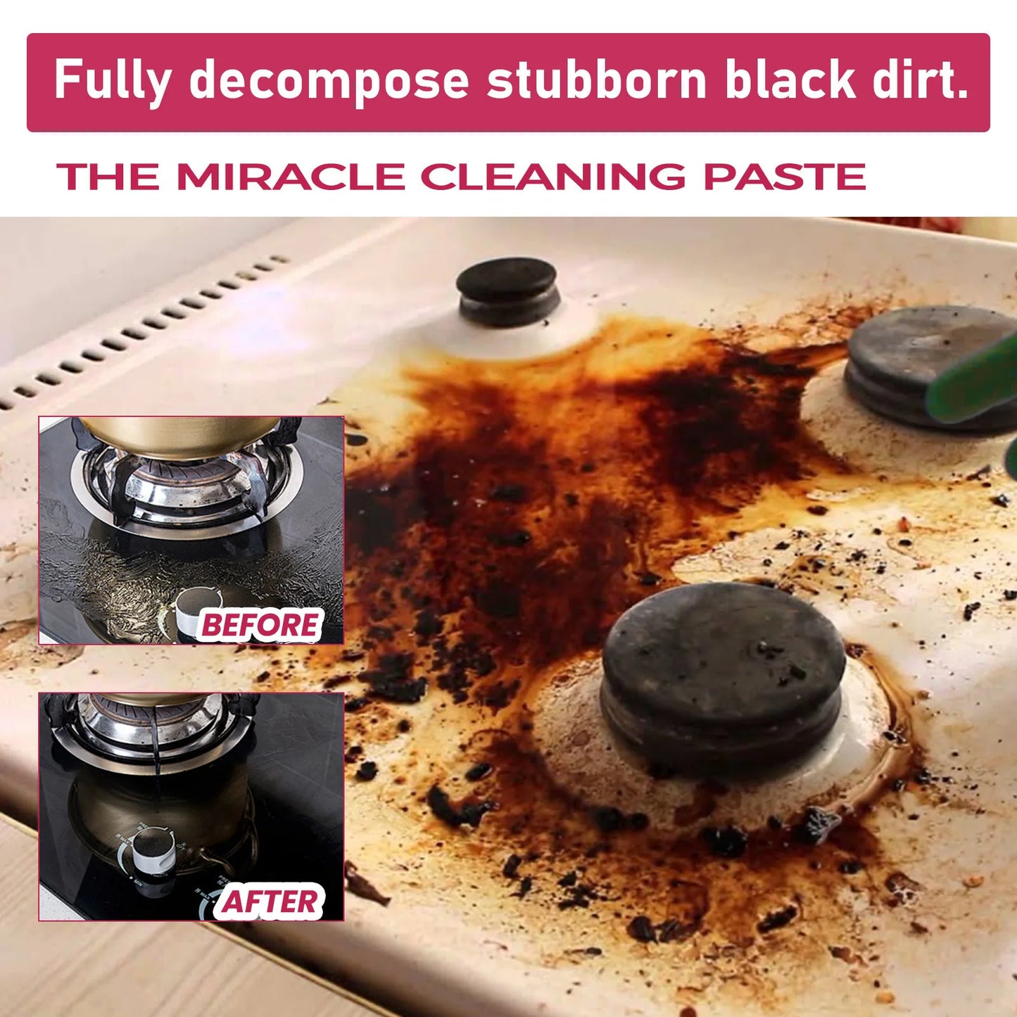 Multifunctional Kitchen Cleaning Kit – Quick & Effective Grease and Stain Remover