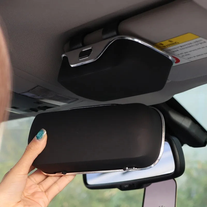 Portable Car Sunglasses Holder – Glasses Case for Sun Visor, Driving Accessories