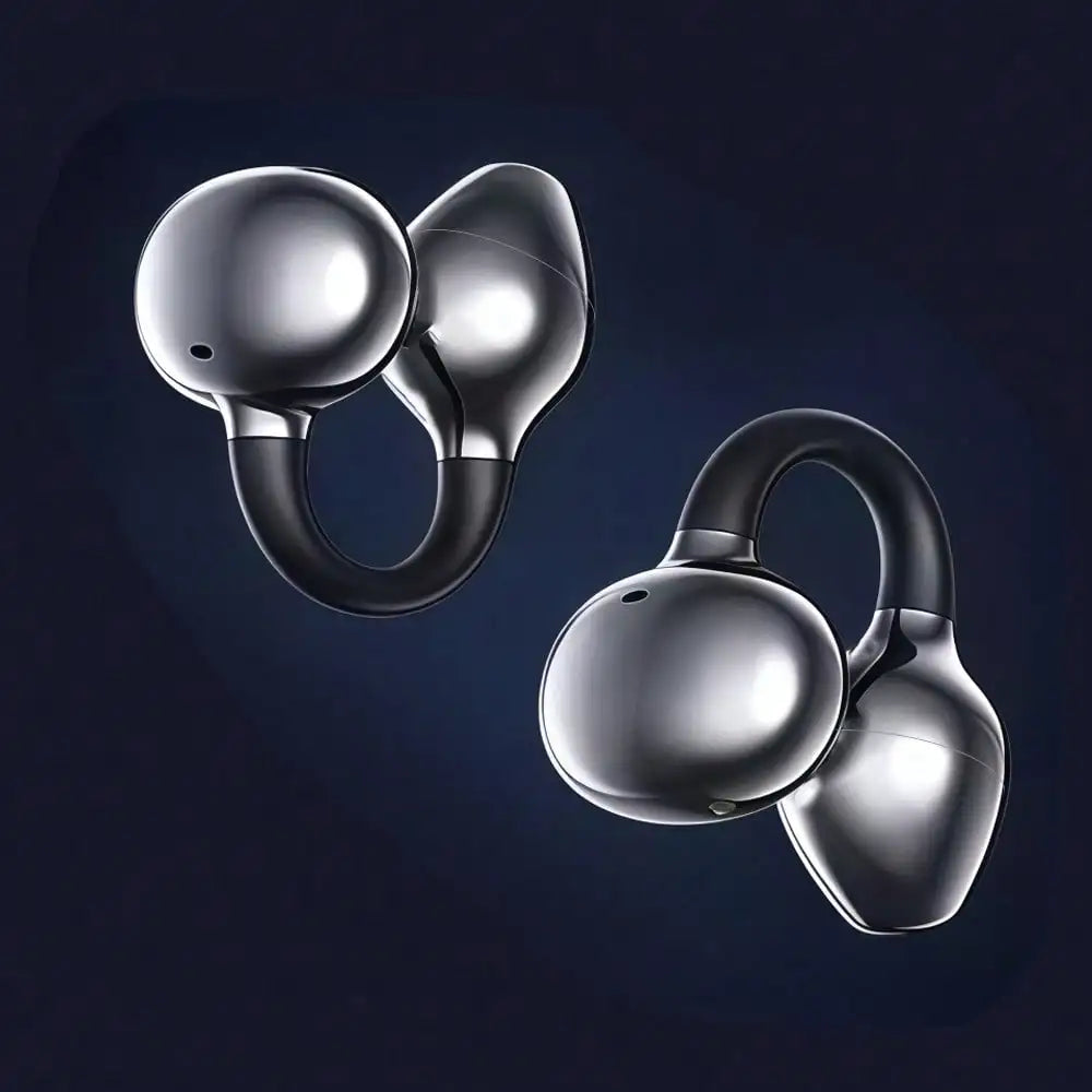Open-Ear Bluetooth Clip-On Wireless Earbuds with Microphone, Long Battery Life for Sports, Cycling, Music, Gaming and Calls