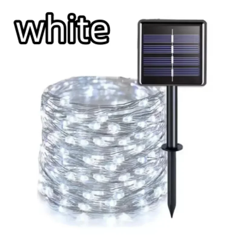 Solar LED Fairy String Lights with Flexible Copper Wire for Garden, Patio, Tree and Christmas Party Decorating