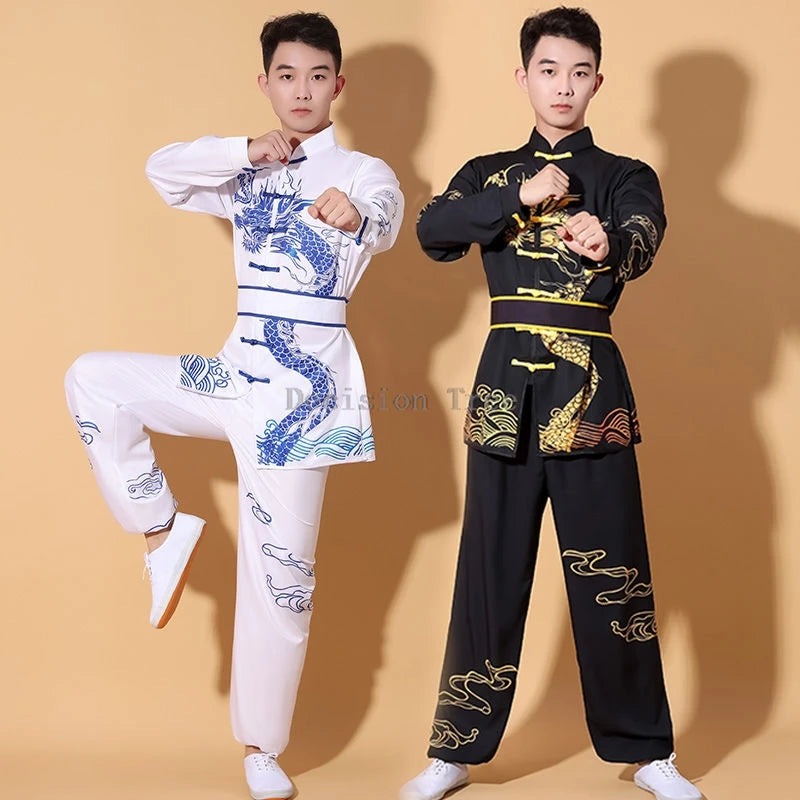 2025 festival performance martial arts clothes dragon and lion dance drum training costume new classic kungfu exercise tracksuit