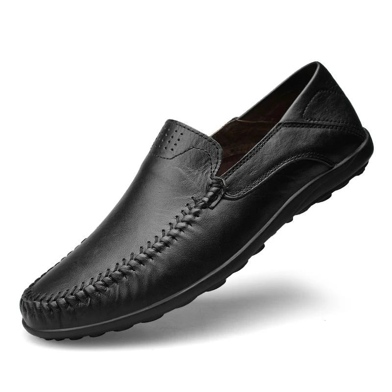 Men’s Genuine Leather Loafers – Italian-Style Breathable Slip-On Dress Shoes | Casual & Formal Fit, Plus Sizes