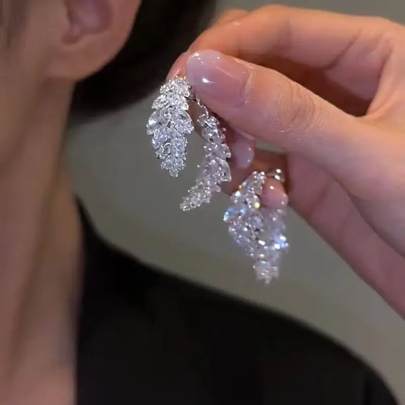 Gorgeous Geometric Drop Earrings for Women with Cubic Zirconia – Luxury Wedding & Party Jewelry