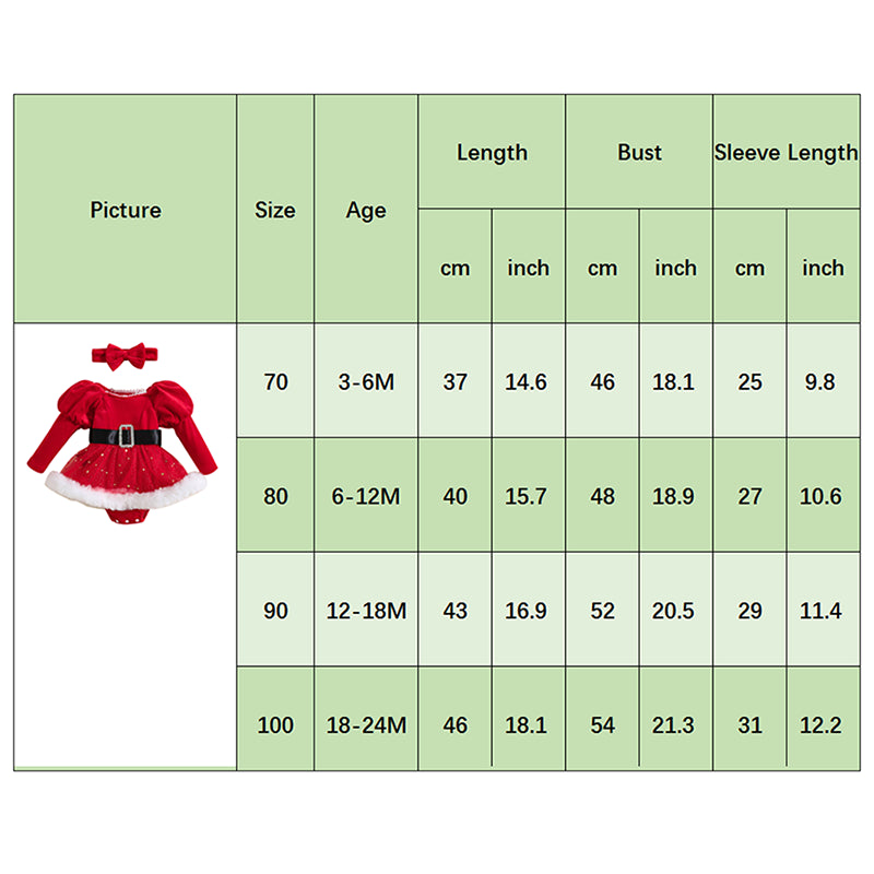 Baby Girl Holiday Outfit – Long Sleeve Romper Dress with Stars & Moon Skirt and Matching Headband