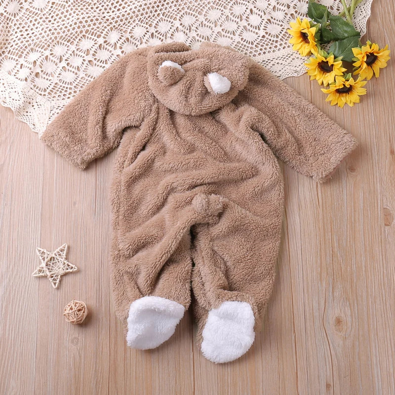 Baby & Toddler Long Sleeve Romper – Cartoon Style Playsuit Jumpsuit for Boys and Girls, Autumn/Winter