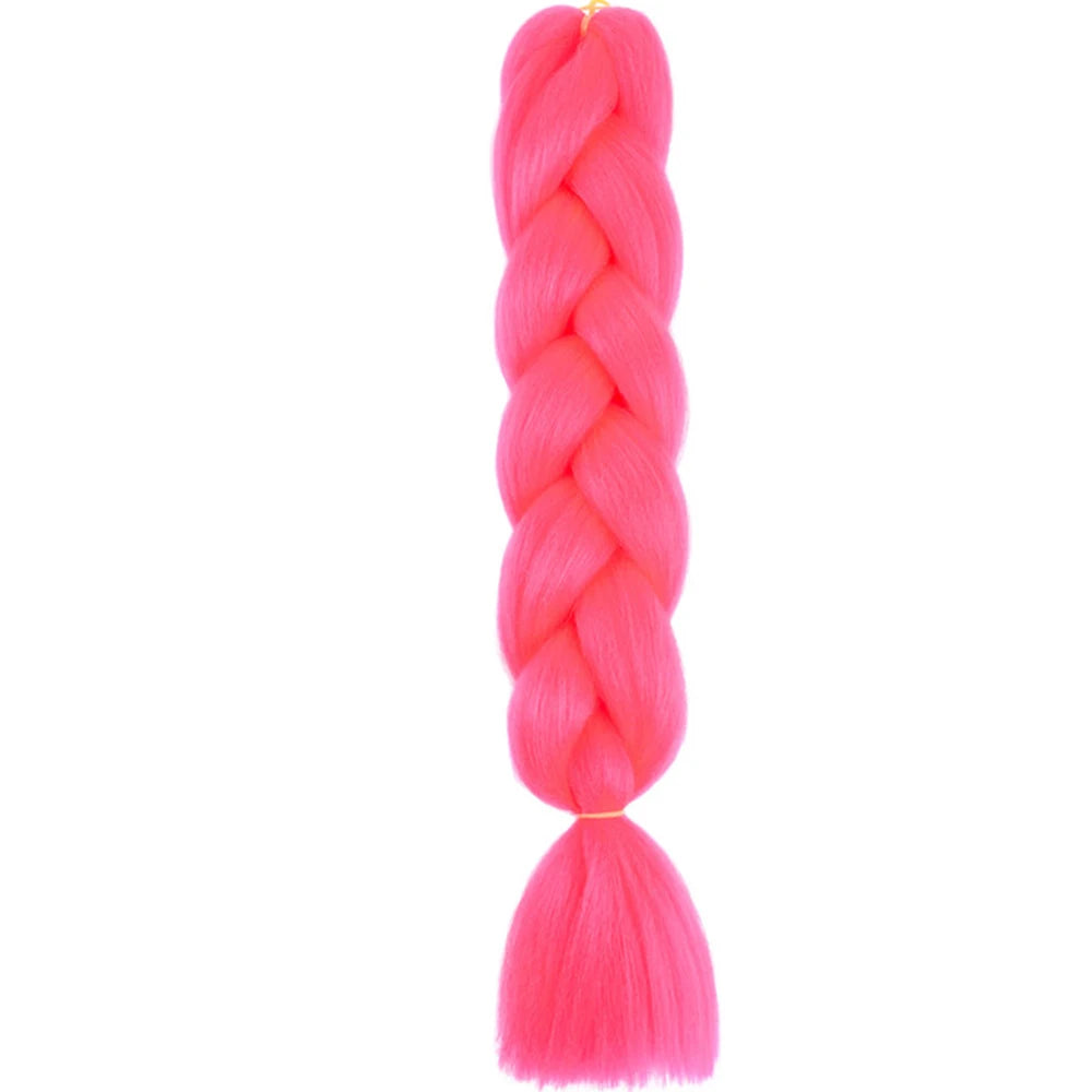 GlowStrands 24” Jumbo Braids for Kids & Adults – Ombre Kanekalon Hair Extensions, Easy Styling & Natural Feel