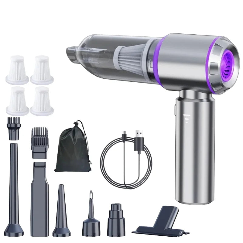 Portable Cordless Car Vacuum Cleaner – High Power Brushless Motor Handheld Vacuum & Air Duster