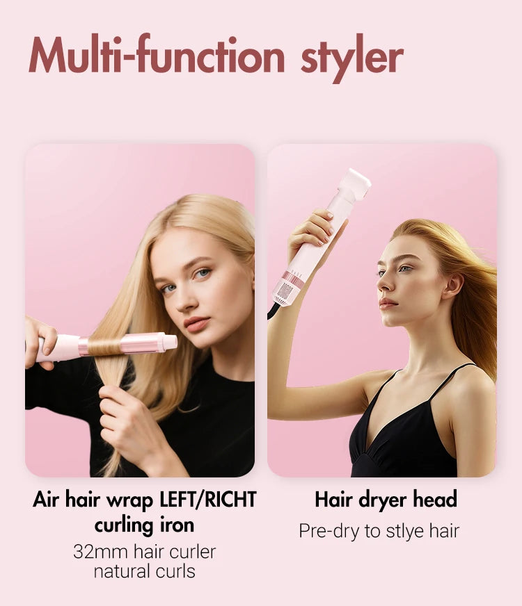 5-in-1 Detachable Hair Dryer Brush & Curling Iron Styling System