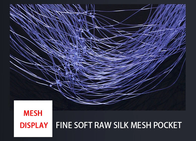 Fishing Net Trap with Luminous Beads – Multi-Size Mesh Gill Net for Sea & Freshwater Fishing
