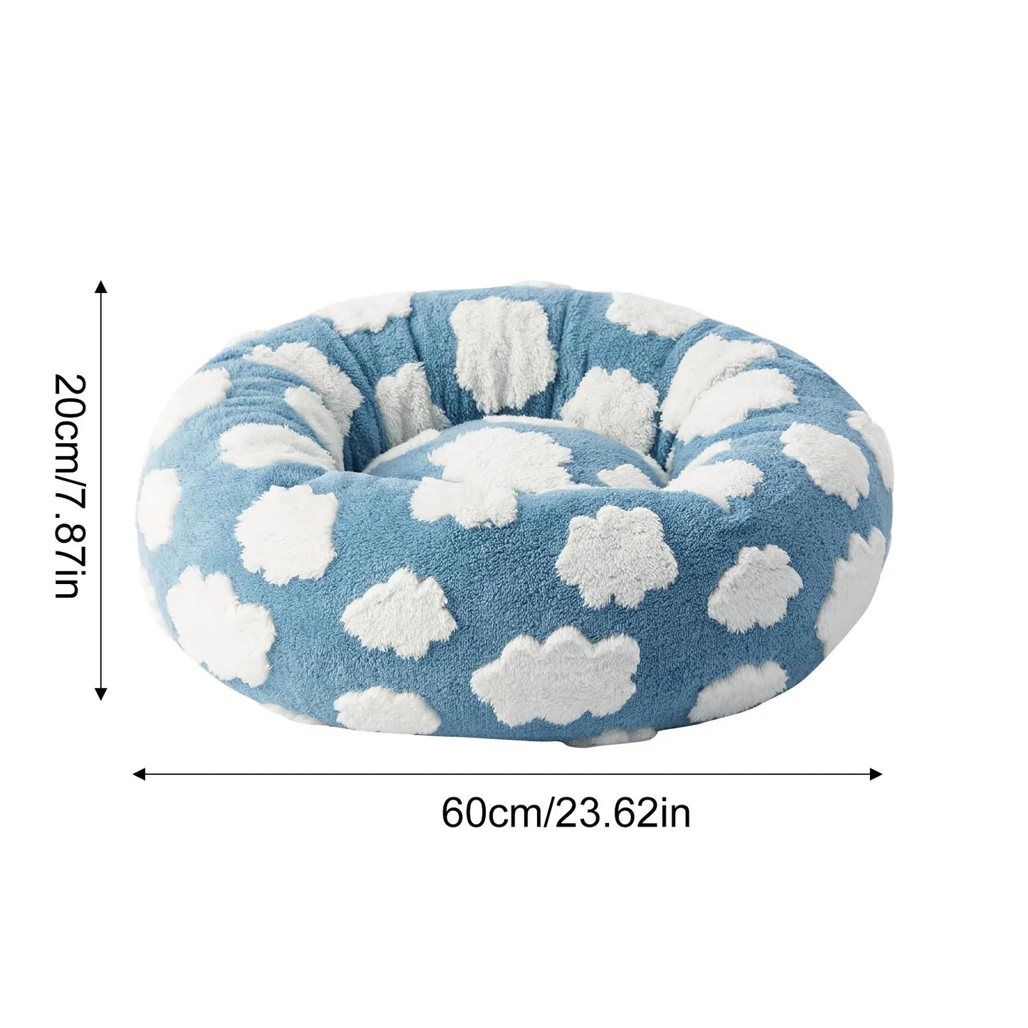 Washable Orthopedic Dog Bed for Small Dogs, Soft Plush Pet Sofa, Cozy Puppy Bed with Non-Slip Bottom