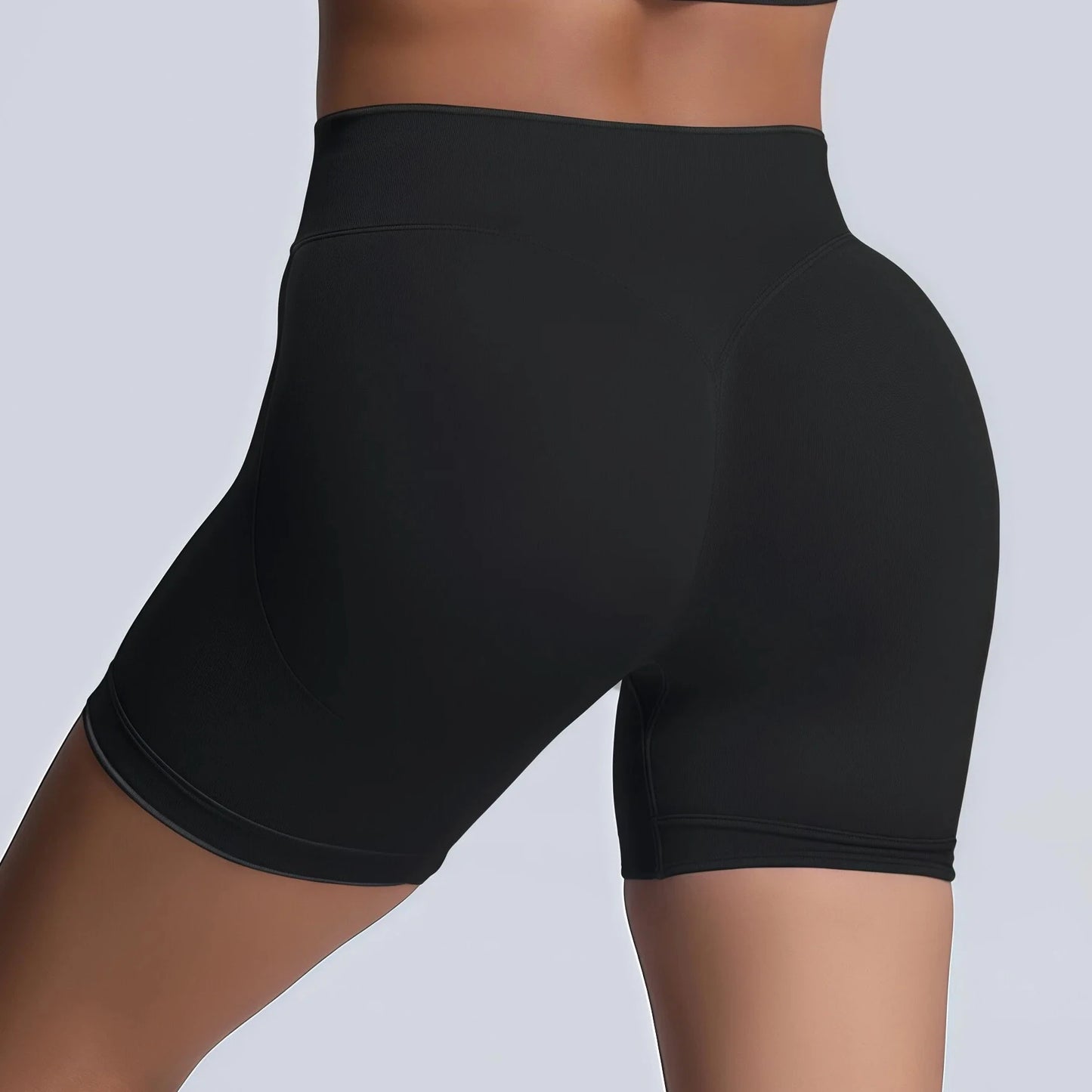 Women’s Seamless Biker Shorts – 4.5″ Low-Waist Fitness & Workout Shorts