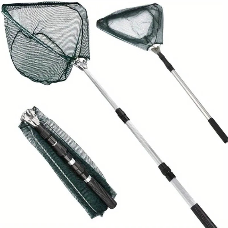 Foldable Fishing Landing Net – Ultra-Light Aluminum Alloy Telescopic Handle