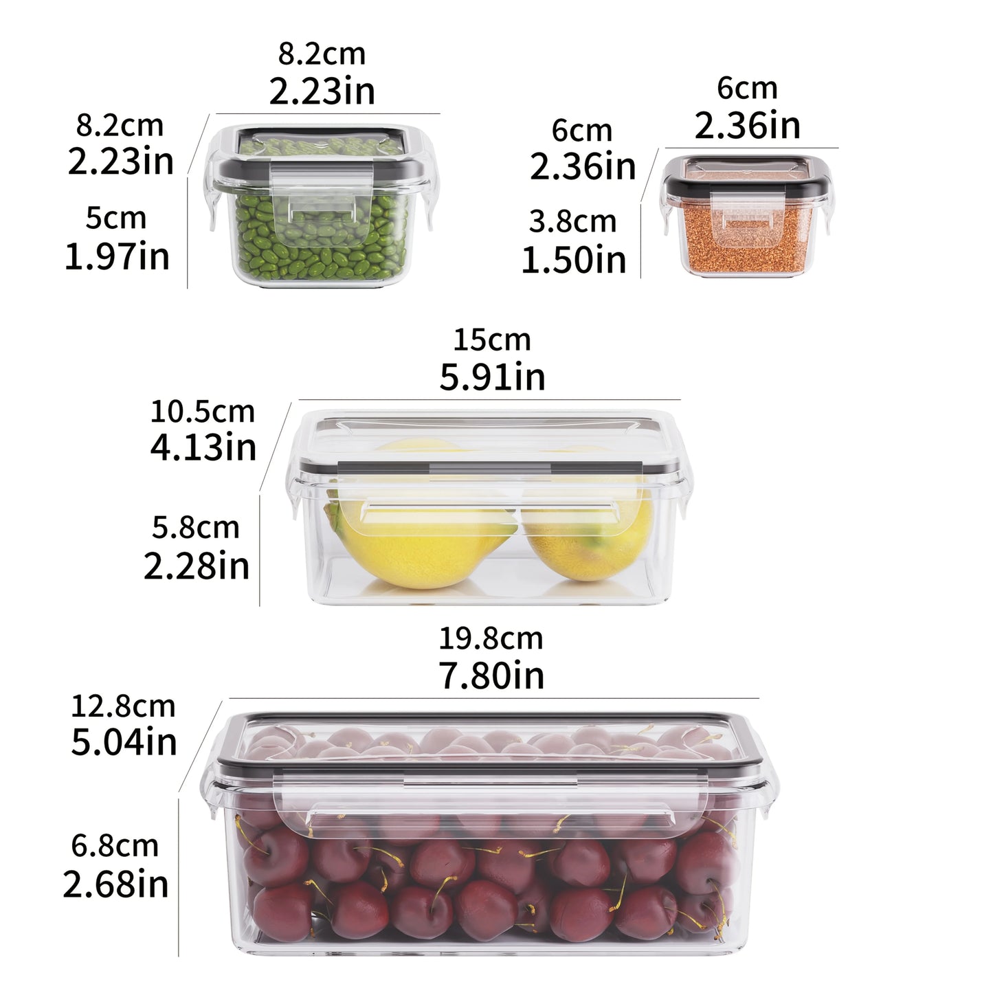 Clear Kitchen Food Storage Container Set – Microwave-Safe, Multi-Purpose Plastic Lunch Boxes with Lids + 24 Chalkboard Labels