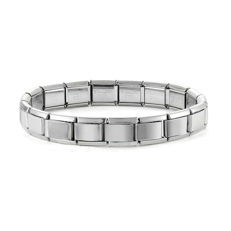 Creative Christmas Bracelet – High-Quality Stainless Steel 9mm Wide Elastic Charm Bracelet for Women, Perfect Birthday or Holiday Gift