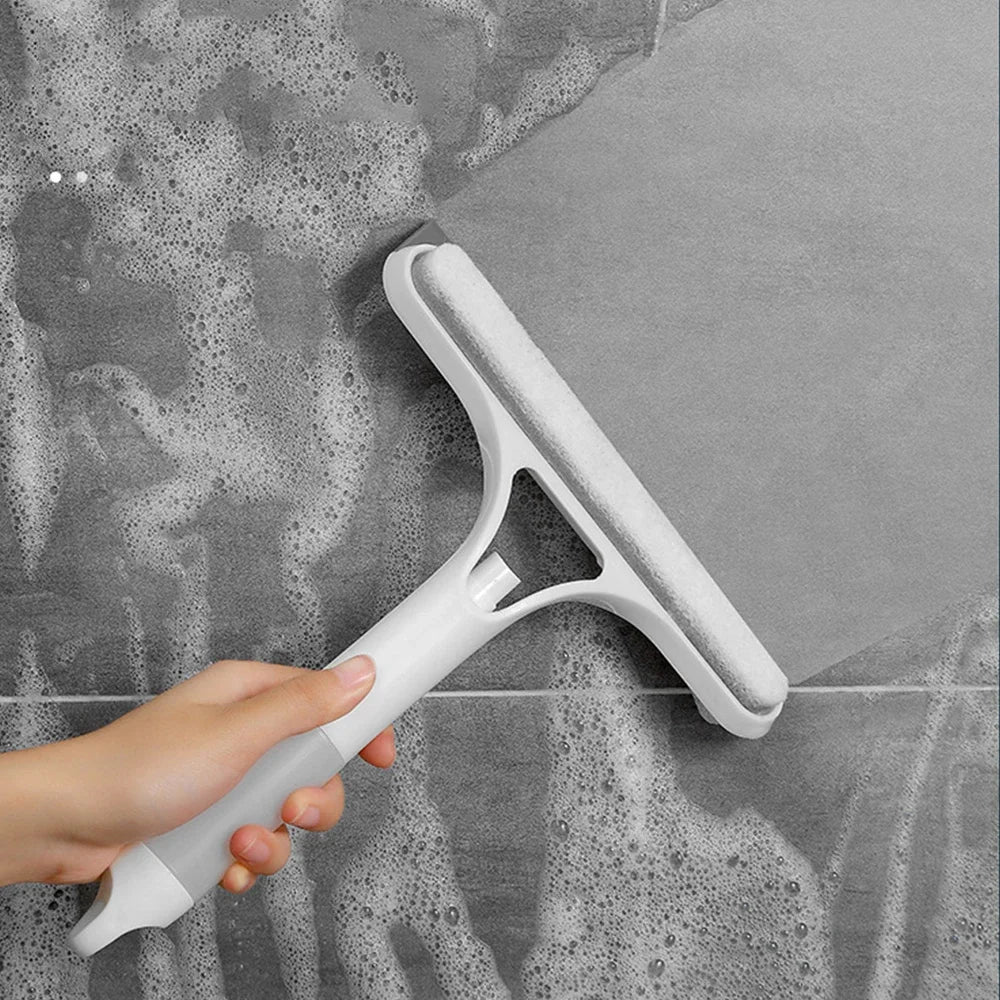 3-in-1 Window Cleaning Tool – Spray Bottle, Microfiber Scrubber & Squeegee for Glass, Mirrors & Cars | Multi-Purpose Household Cleaner