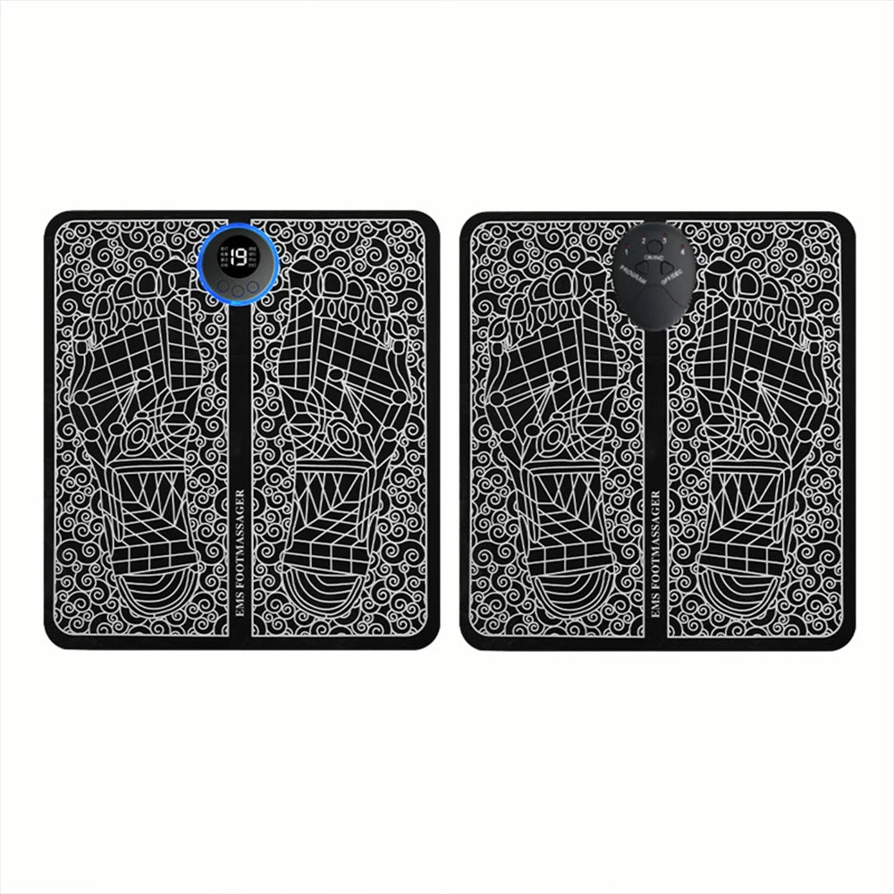 Electric Foot Massager Pad – EMS Pulse Muscle Stimulation Device for Pain Relief and Relaxation