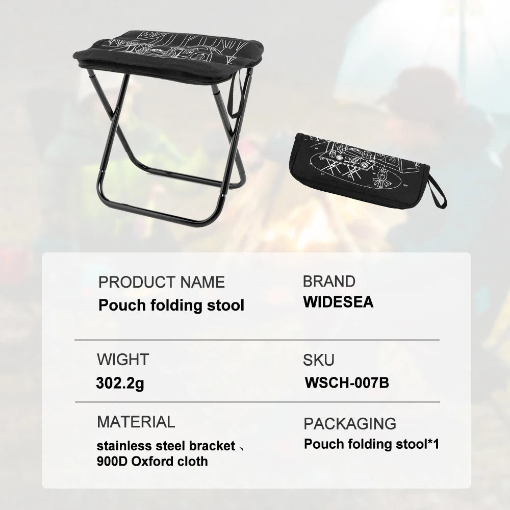 Portable Folding Camping Stool – Lightweight Outdoor Seat | 100KG Capacity | Hiking & Travel