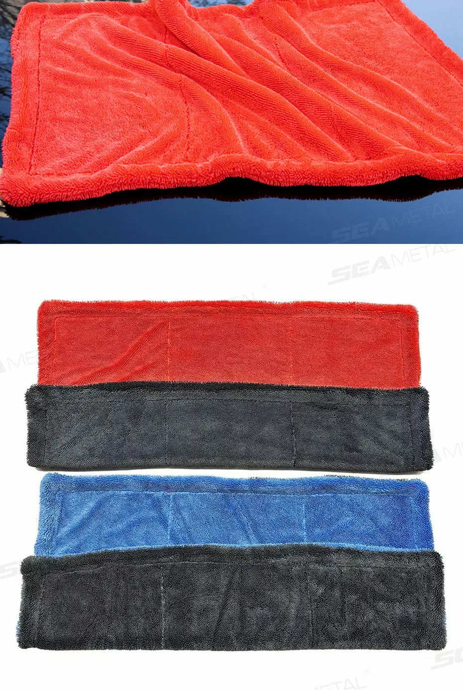 Heavy-Duty Microfiber Car Drying Towel 1200 GSM
