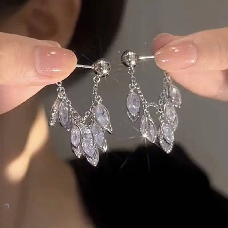 Gorgeous Geometric Drop Earrings for Women with Cubic Zirconia – Luxury Wedding & Party Jewelry