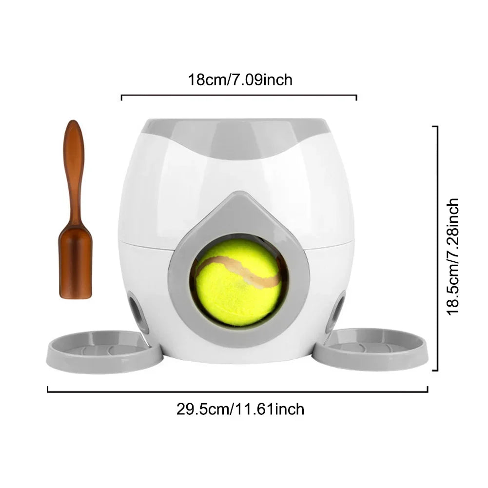 Dog Interactive Treat Dispenser Puzzle Toy with Tennis Ball Reward System