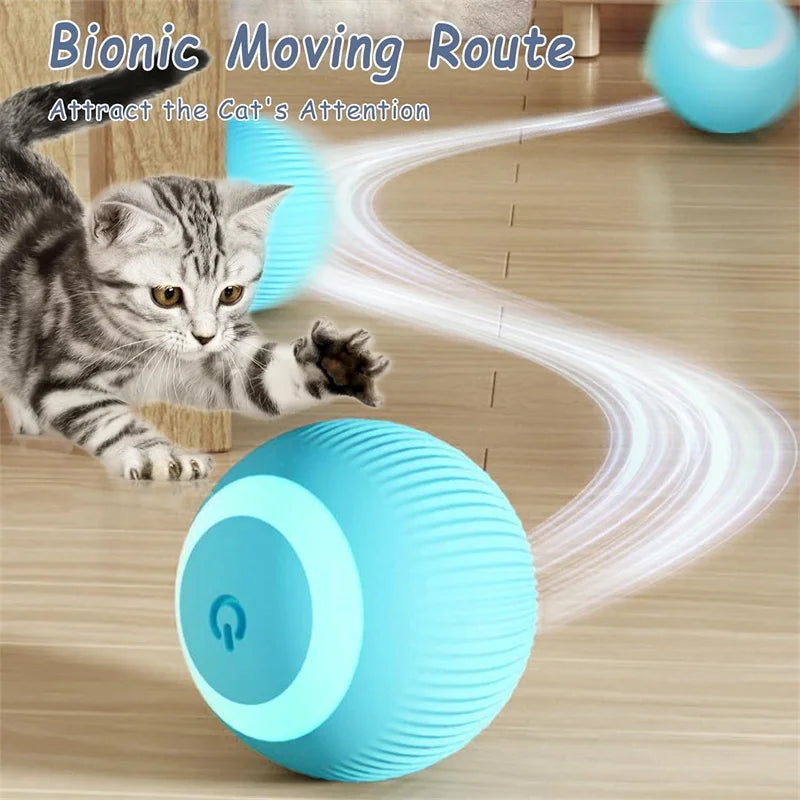 USB Rechargeable Interactive Pet Ball, Automatic Moving Toy for Puppies, Dogs, and Cats