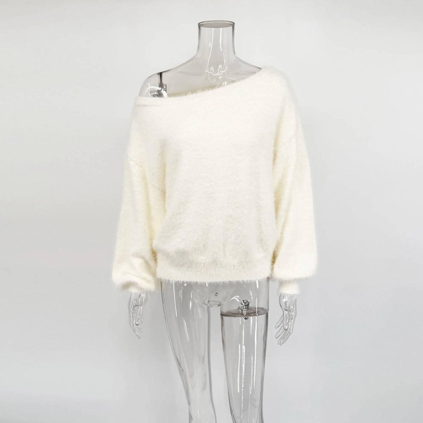 Talenza Women's Plush Pullover Sweater, Loose Fit O-Neck Long Sleeve