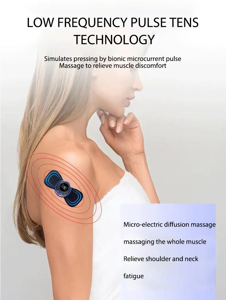 EMS Massager Gel Pads – Reusable Electrode Stickers for Muscle Relief & Neck Therapy