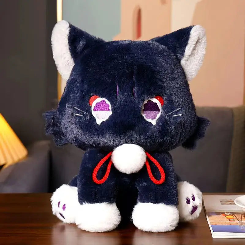 Cute Anime Genshin Impact Scaramouche Cat Plush Doll – Wanderer Pet Cosplay Stuffed Pillow Toy | Birthday Gift