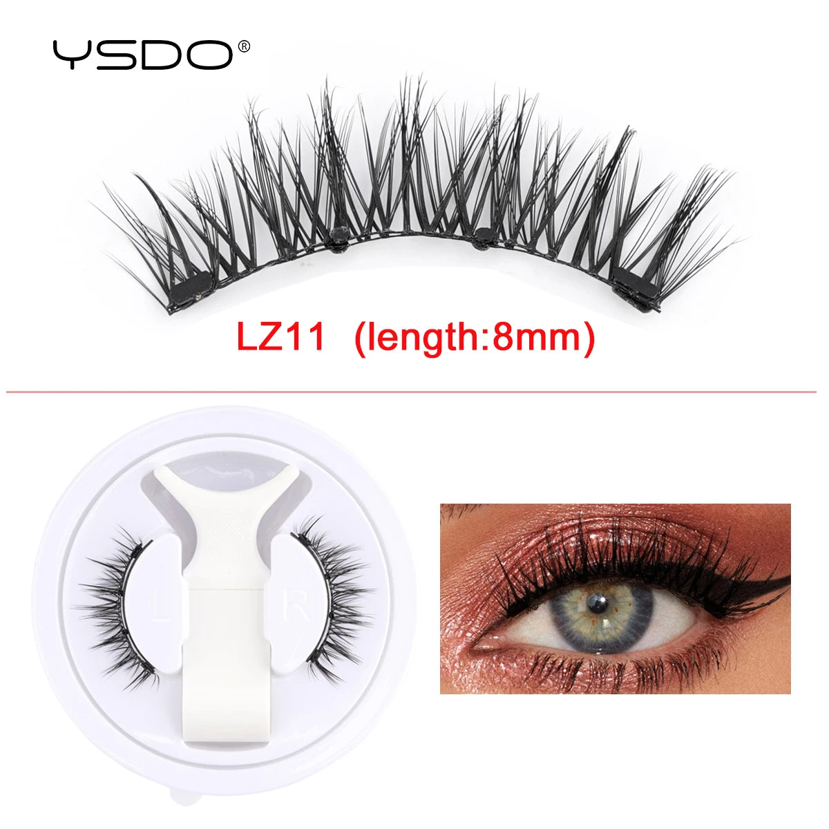 Magnetic Eyelashes Kit – Reusable 3D Mink Lashes | No Glue Needed | Long-Lasting Winged False Lashes with Applicator