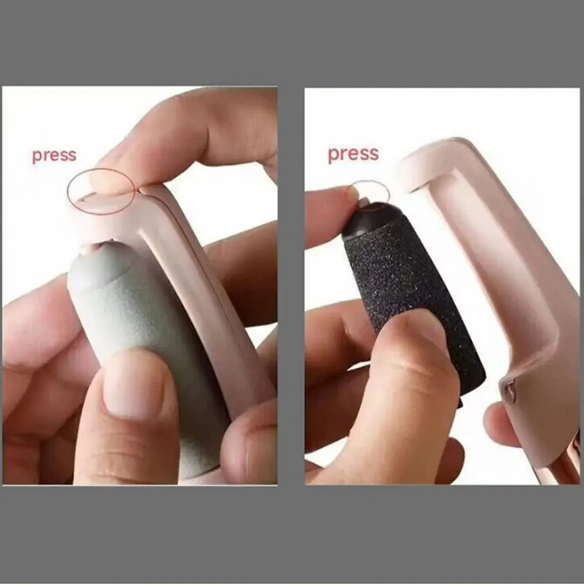 Electric Foot Grinder – Pink Electronic Callus Remover & Skin Smoother, Heel & Foot Care Tool