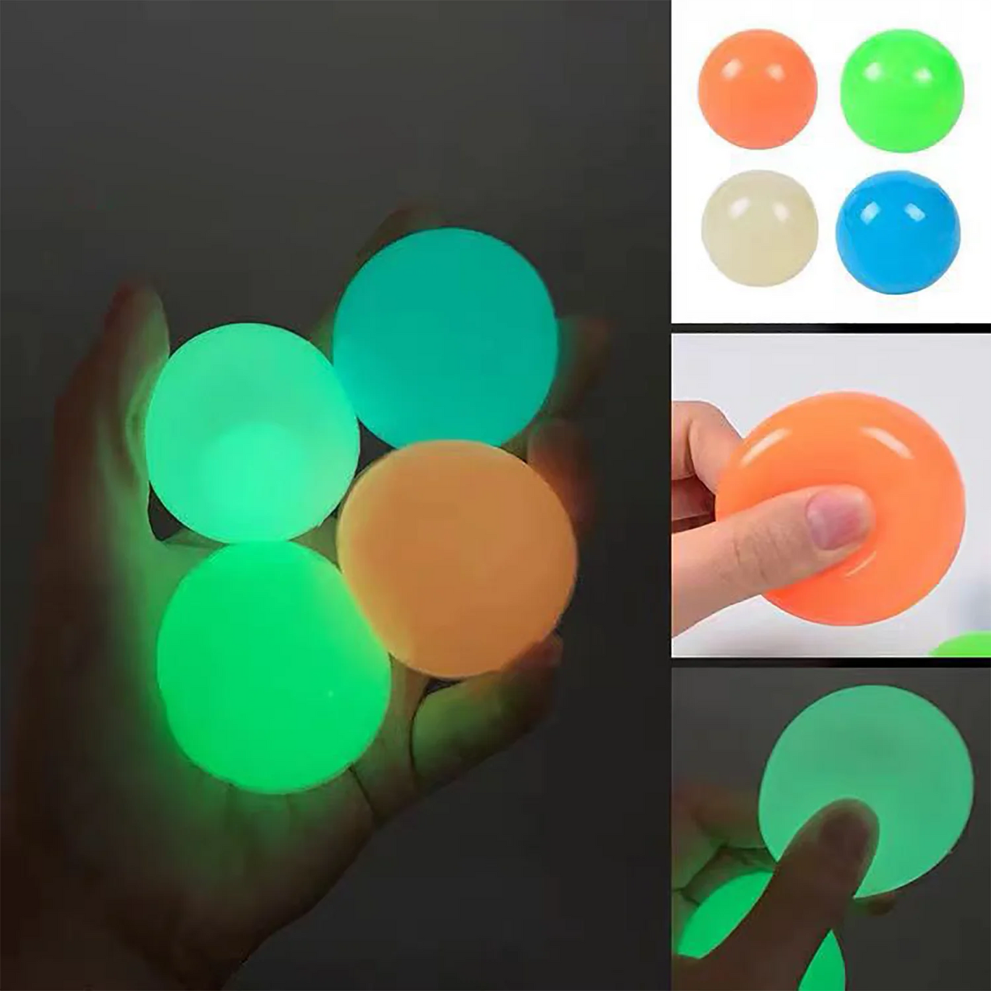 Colorful Luminous Sticky Balls – 6 Pack