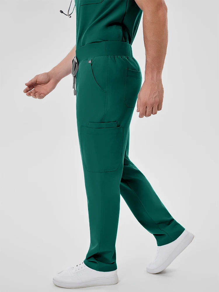 Men's Fluid-Resistant Medical Scrubs Set — Soft Breathable 2-Piece Healthcare Uniform