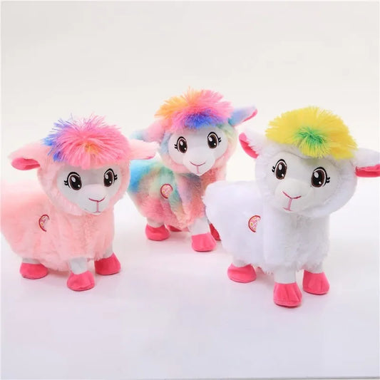 30CM Music Vocal Short Plush Toy – American Twisted Alpaca, Hip-Shaking Electric Plush Animal Toy