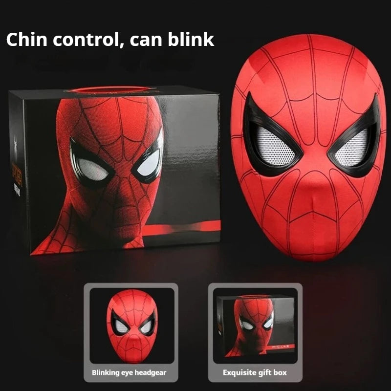 Marvel Miles Morales Spider-Man Moving Eyes Electronic Mask – 1:1 Cosplay Headgear with Remote Control