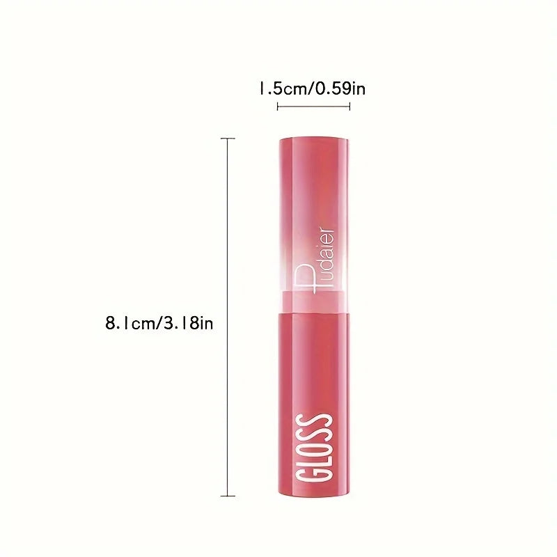 Glass Shine Lip Glaze – Mirror Finish Lipstick, Waterproof, Long-Lasting, Non-Transfer, Plumping Nude Shades