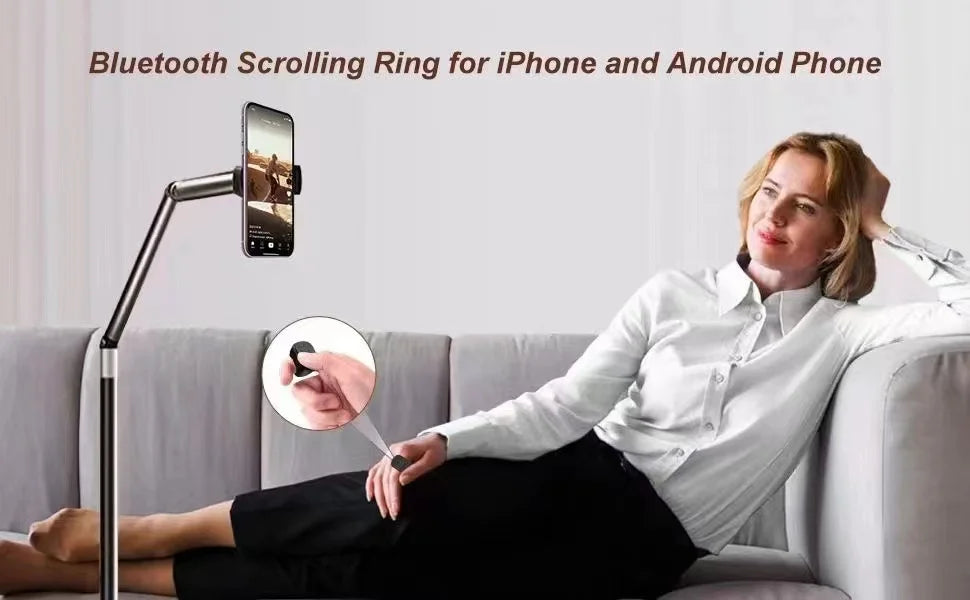 TikTok Scrolling Ring Remote Control – Bluetooth Page Turner & Camera Shutter for iPhone, iPad, Android Phones & Tablets, Remote Scrolling for Short Videos, Music Control & Photography