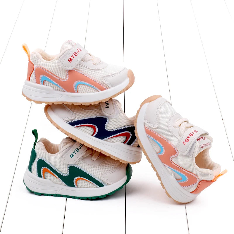 Breathable Soft-Step Toddler Sneakers – Lightweight Anti-Slip Shoes for Boys & Girls (1–3 Years, Spring/Autumn Wear)