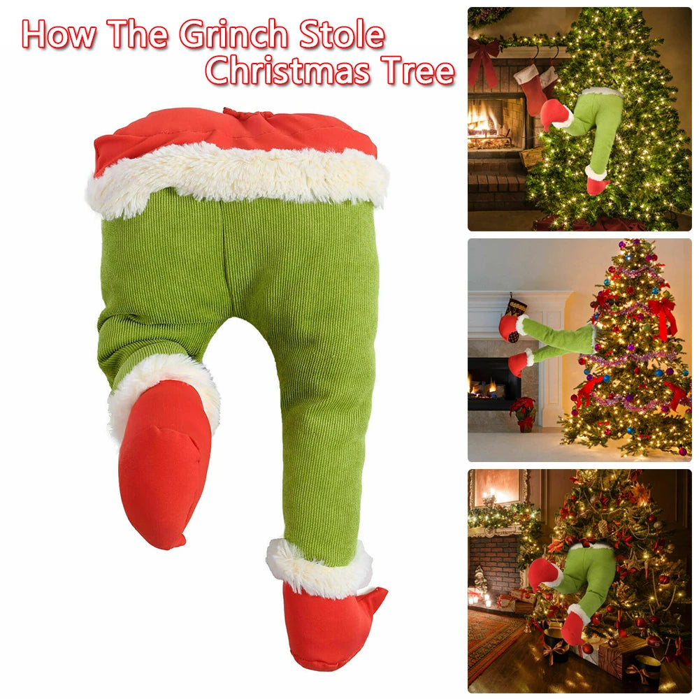 Christmas Elf Leg Plush Toy – Festive Tree Decoration & Holiday Home Decor