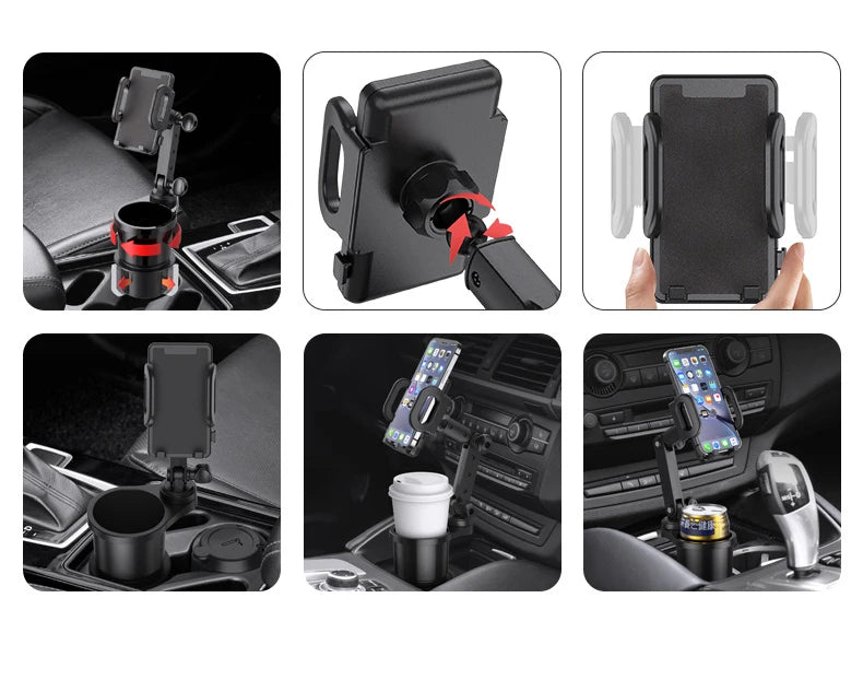 360 Degree Car Cup Holder Phone Mount Expander